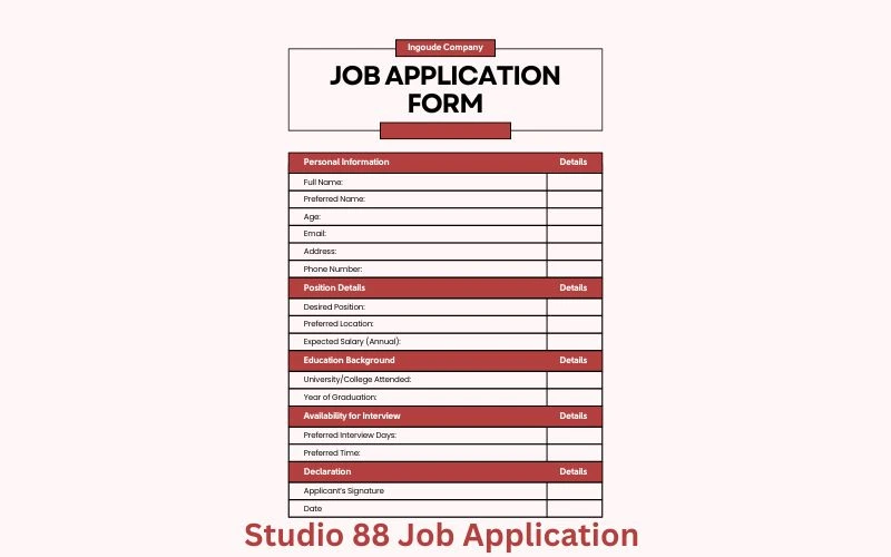 How to Complete Your Studio 88 Job Application Online 1 Studio 88 Job Application