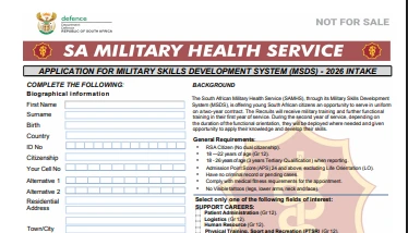 SA Military Health Services Opens MSDS 2026 Applications